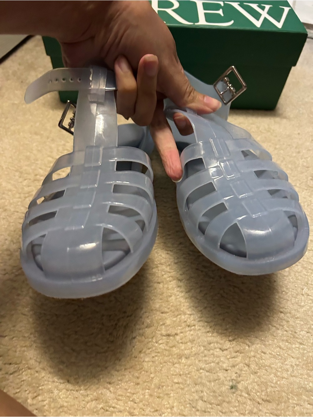 J CREW jelly fisherman sandals in light blue. - Picture 10 of 15